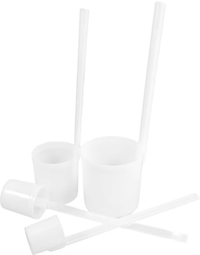 Lurrose Lot de 4 Louches à Vin en Plastique Solide, Cuillères à Long Manche 4 Capacités pour Dosage Précis, pour Service de Vin et Cérémonies, Ustensiles Cuisine Pratiques