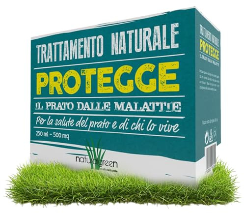 B4Green Protegge Prato (500m²) Funghicida per Prato Naturale Bio 250ml | Fungicida per Prato contro malattie fungine e prato malato, Micorrize Bio e Trichoderma per un tappeto erboso sano e verde