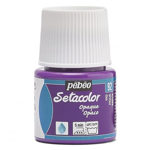 PEBEO Setacolor Opaque Fabric Paint Bottle,Fig,295-092,Purple,45-Milliliter