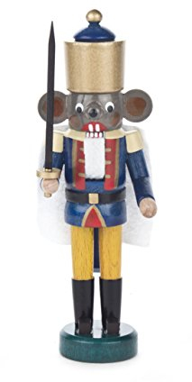 Nussknacker Figur Mäusekönig von DREGENO SEIFFEN 14 cm – Original erzgebirgische Handarbeit, stimmungsvolle Weihnachts-Dekoration