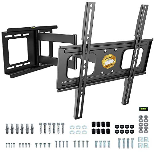 RICOO TV Wandhalterung Fernseher Halterung Schwenkarm für 32-60 Zoll Fernsehhalterung Schwenkbar Neigbar für Wand S2544 Fernseh-Arm Smart Flach OLED Curved Bildschirm bis 45-Kg & VESA 400 x 400