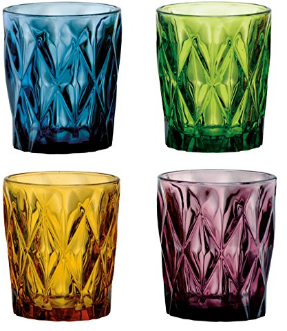 Artland Set of 4 Highgate DOF Tumblers, Multi-Colour, 4 Count (Pack of 1)