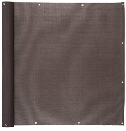 Ventanara® Balkonverkleidung Sichtschutz PVC Balkonumspannung Zaun Verkleidung Blende Windschutz Folie 300 x 90 cm Taupe