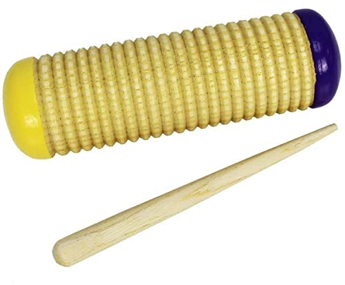 A-Star Shaker en bois Grattoir Maraca Guiro avec batteur - Instrument de percussion rythmique