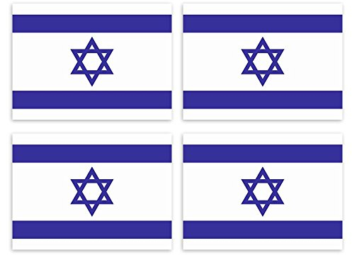 Kiwistar Aufkleber 4,5 x 3,3 cm Israel - Land Staat Autoaufkleber Flagge Länder Wappen Fahne Sticker Kennzeichen - Auto - Fahrrad - LKW