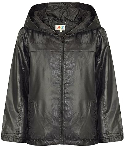 A2Z 4 Kids Girls Boys Raincoats Jackets Kids Lightweight Kag Mac Waterproof Hooded Jacket Cagoule Rain Mac Age 5-13 Years