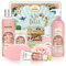 Rose Beauty Gift Set for Her: Shower Gel, Hand Cream, Soap, Body Lotion & Eau de Toilette | Un Air d'Antan