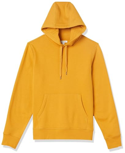 Amazon Essentials Felpa con Cappuccio (Disponibile nelle Taglie Forti) Uomo, Oro, XS