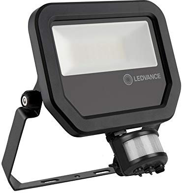 LEDVANCE LED Floodlight Sensor GEN 3 Black 20W 2400lm 100D - 840 Cool White | IP65 - Motion and Light Sensor - Symmetrical - Replaces 50W