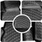 Rizline Passgenau 3D Fussmatten Auto Kompatibel mit VW New Beetle 2011-2019 Auto Zubehör 1. Und 2. Reihe Gummimatten Autos TPE Allwetter Geruchlos rutschfest Vorne und Hinten Schwarz