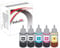 PerfectPrint Ink Bottle Refill For Printer, Compatible With Epson ET-2710 ET-2711 ET-2712 ET-2714 ET-2715 ET-2720 ET-2726 ET-4700 104 (Black/Cyan/Magenta/Yellow, 5-Pack)