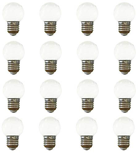 Jiotouhu LED Birnen E27 2W, Glühbirne E27 Warmweiß 3000 Kelvin Mini Globe Glühlampen,200Lumen, Lampe E27 für Innen und Außen Bereich Urlaub Party Dekoration,Nicht Dimmbar,16er Pack