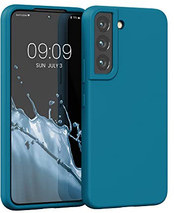 kwmobile Cover per Samsung Galaxy S22 Custodia - Back Case per Smartphone in Silicone TPU - Protezione Gommata - blu indaco