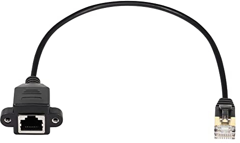 SinLoon Cable Ethernet RJ45 Cat8, Cable de red Cat8 de alta velocidad macho a hembra, Cable de conexión SFTP de 40Gbps 2000Mhz para servidor de módem enrutador (0.3M)