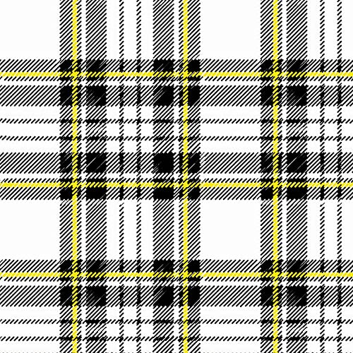 20 Servietten Schottisches Karo weiß | Winter | Weihnachten | Tischdeko | Fest | Feier | basteln | Decoupage | Serviettentechnik 33x33cm