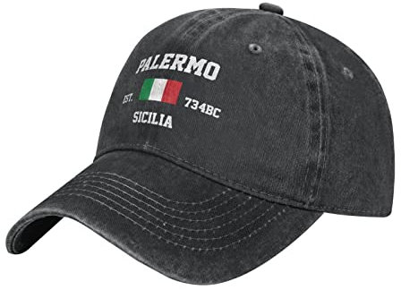 YINGD Unisex Baseballkappe Palermo Sizilien Italien Italien Flagge Verstellbare Baseballkappe Atmungsaktiv Sonnenhut für Erwachsene Frauen Herren, #731, One size