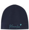 minimutz Kleine Babymütze mit Namen | Personalisierte Mütze Beanie für Baby und Neugeborene | Motiv Herz (dunkelblau)