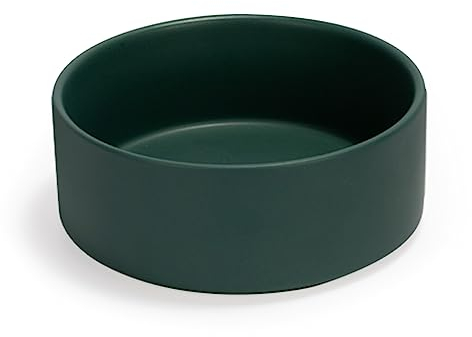 SPUNKYJUNKY Gamelle en céramique pour Chien Gamelle pour Chats et Chiens (1800ml, Vert)