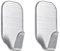 Ganchos Adhesivos, 2 Piezas Ganchos Adhesivos para Pared, Gancho Adhesivo de Acero Inoxidable, Soporte Toallas Pared, Impermeable Gancho, para Cocina, Baño, Sala de Estar