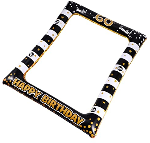 Gadpiparty 1stk Aufblasbarer Bilderrahmen Alles Zum Geburtstag Selfie-Rahmen 13. Geburtstag Selfie Frame Geburtstags-Foto-hülle Sprengen 60. Geburtstag Erwachsener Geschenk Plastik
