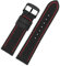 PAKMEZ 18-24mm Uhrenband Nylon Ersatz-Uhrarmband, Schwarzes rotes Schwarz, 20mm