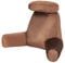 CASART Bed Rest Pillow, Reading Pillow with Support Arms, Pocket & Portable Handle, Lumbar Support Cushion for Reading Watching TV Gaming (Brown)