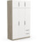 Demeyere 391386 Vestidor con Armario Moderno 6 Puertas 5 estantes 2 cajones, Color Roble Kronberg y Blanco Mate, 119,4 x 51,1 x 203 cm, Madera de ingeniería, Gris