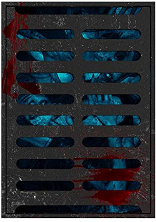 3D-Halloween-visuelle Aufkleber, Aufkleber unter der Kanalisation, wasserdichte dekorative Aufkleber für Wohnzimmer, Schlafzimmer (Farbe: D) (Argento)