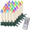 DEUBA® LED Weihnachtsbaumkerzen Kabellos 40er Set Bunt Batterie Timer Christbaumkerzen Tannenbaumkerzen Lichterkette Weihnachtsbaum Beleuchtung