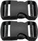 Confezione di 2 fibbie per cinghia di 38 mm di larghezza, in nero, fibbie a scatto bifacciale in plastica, chiusura a scatto in plastica, fibbia di ricambio, clip per zaino, Nero , 38mm