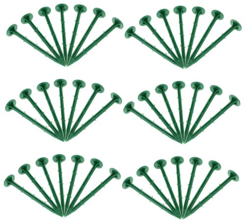 BESPORTBLE 150 Piezas Clavos para Invernadero De Huerto Clavos para Bordes De Plastico Grapas De Paisaje Clavo De Tierra De Plástico Clavijas De Tela De El Plastico Exterior Ancla De Tierra