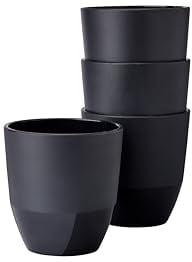 Mepal – Becher 4 Stück Silueta – Tee- und Kaffeebecher – Spülmaschinen- und mikrowellenfest – Geschirr – 200 ml – Nordic black