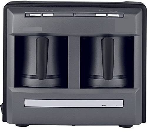 Coffee Maker Household Double Cup Coffee Machine Steam Tea Drinking Machine Tea Boiler Coffee Machine Coffee Machine (Color : Antrasit)