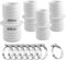 kudmwcc 4 Stück Schlauchverbinder 38mm auf 38mm,Pool Adapter 38 auf 38,Poolschlauch schlauchverbinder 38mm auf 38mm,Schlauchverbinder 38mm Set mit 8 Edelstahl Schlauchschellen