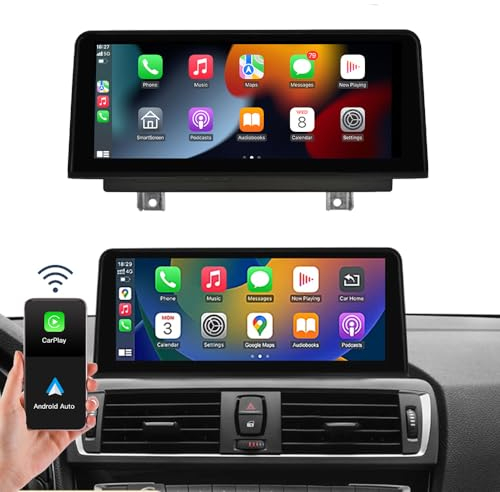 AUTOABC Wireless Carplay/Android Auto 10.25'' Multimedia Radio Linux Touch Screen per BMW 3 4 Serie F30/F31/F33/F34/F36 2012-2016 Sistema NBT AirPlay/Auto Link/USB HD Risoluzione 1920 x 720