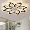 Caufloce Salón Ventilador De Techo Con Luz Reversible, Regulable Lamparas Ventilador De Techo APP, Moderno Lámpara Ventilador Timer 6 Velocidad Flor Para Dormitorio-black