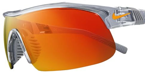 Nike Unisex Show X1 Sonnenbrille, Shiny Wolf Grey/orange Mirror, One Size