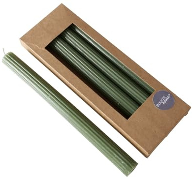 BOLTZE Classic Stabkerze grün 25cm 4tlg