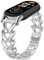 KeHowy Metall Armband Kompatibel mit Xiaomi Smart Band 9/Smart Band 8/10, Elegant Schlankes Einkettiges Metallarmband, Edelstahl Gliederarmband Ersatzarmband für Xiaomi Mi Band 10/9/8 - Silber