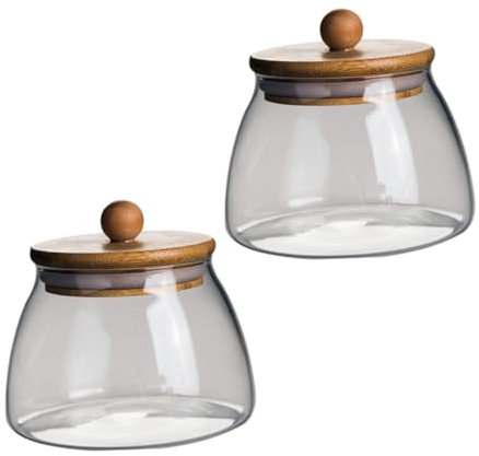 COLLBATH Vorratsdose mit Bambusdeckel Süßigkeiten-Aufbewahrungsbehälter für die Organisation von Hochzeitsspeisen