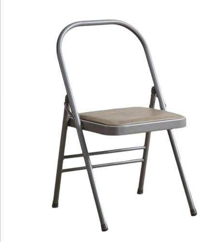 Eqvexd Foldable Yoga Auxiliary Chair,Backless Yoga Chair Yoga Practice Balance Chair Foldable Balance Handstand Training Tool for Yoga Studios,Outdoor Spaces,Grey