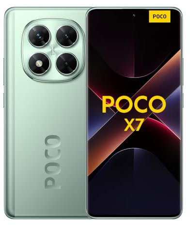 Xiaomi POCO X7 smartphone, 8+256GB, 2712 x 1220 (1.5K resolution), 50MP main camera with OIS, 5110mAh battery, IP68 (no charger included), Green