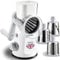 Rotary Cheese Grater with 3 Replaceable Stainless Steel Drum Blades and Strong Suction Base Kitchen Round Rotary Cheese Grater UK for Vegetables,Fruits,Nuts,The Perfect Kitchen Tool (Black)