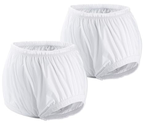 Carer 2 Stück Inkontinenz-Auslaufsichere Unterwäsche für Erwachsene Plastik-Windelhülle Waschbare Wiederverwendbare Wasserdichte Inkontinenzunterwäsche Unisex Weiß Größe L