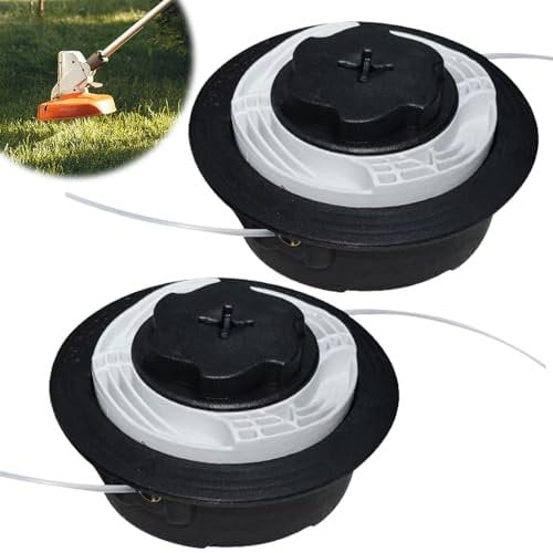DAJASD 2PCS AutoCut C6-2 Tête De Débroussailleuse pour Stihl FS38 FS40 FS50 FSE81, Tête Faucheuse Autocut C6-2, Tete à Fil Coupe-bordure Accessoires, Tête Débroussailleuse