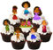 Vorgeschnittene essbare Cupcake-Topper mit Miracle-Familien-Motiv, Oblaten, Verzauberung, Kuchendekorationen, 5 cm, 15 Stück