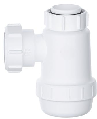 Hulthor 32mm Bottle Trap – Shallow & Height Adjustable Sink Waste Traps for Bathroom Basin Drain Kits, Perfect Basin Trap (Shallow (Low Profile))