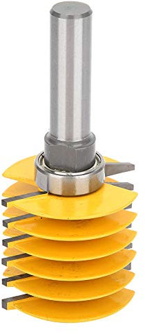 Juroupi 1/2 Inch Shank Finger Joint Router Bit Woodworking Milling Cutter with Bearing