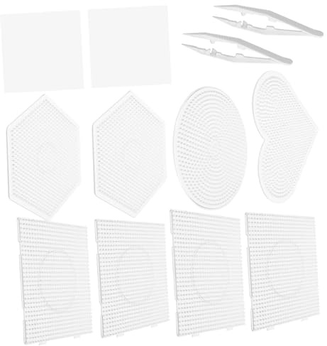 KOMBIUDA 1 Satz Puzzle Doodle Board Pegboard Stecktafeln PEG -Vorstand transparente Sicherungsperlenbretter Sicherungsperlen-Steckbretter Küchenpegrett Kunststoffperlenplatten Plastik