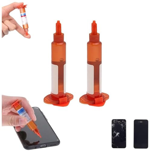 Screen Repairs Glue for Crackeds Mobile Phones – Liquid Optical Adhesives, Screen Fix Kit, Clear Glass Bonding Solution for DIY Phone Screen Repairs (2pcs)